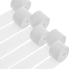 COBEE CREPE Paper Paperers ، 6 Rolls/492ft Paper Paper Streamer Roll for Paper Crafts Party Surpleer Decortings لعيد ميلاد العازبة الطفل الدش الزفاف عيد الميلاد العام الجديد (أبيض) in Kuwait