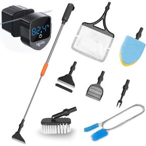 Aquarium Cleaner Tool with Aquarium Magnetic Cleaner & 7-in-1 Aquarium Cleaning Kit