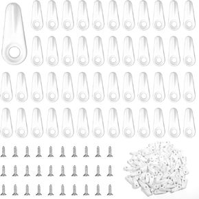 100 pcs Frame Picture Turn White Button Fasteners Picture Frame Backing Clips with 100 Screws Clip Board Fasteners Hardware for Hanging Pictures Photos Drawing DIY CraftPosters