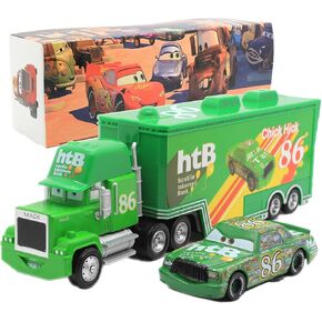 Car 2 3 Toys, Truck and Car Set, Movie Car, Metal and Plastic Material, Children's Christmas and Birthday Gifts (Mack Truck Uncle)