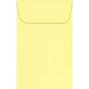 LUXPaper #1 Coin Envelopes | 2 1/4" x 3 1/2" | Lemonade Yellow | 80lb. Text | 50 Qty