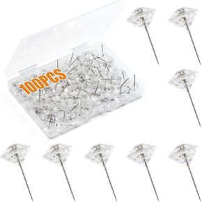 100pcs دبابيس دبابيس دبابيس دبابيس دبوس ، 0.8 بوصة من أحجار الراين الكريستالية الأزهار دبوس دبوس للحرف اليدوية ، باقات الزهور الزفاف الإمدادات الزفاف الزفاف