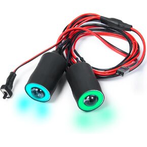 RC Car 17mm 2 LEDS Angel Angel LED LED مصابيح أمامية/خلفي/ضوء خلفي قطره خارجي 17 مم لـ 1/10 مصابيح أمامية لسيارة RC زاحف تم ترقيتها (Multicolor+White)