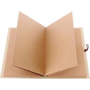 Garneck 36 Pages Scrapbook Album 6x8 Inch Kraft Paper Hardcover Accordion Style DIY Photo Ablum Book Folding Blank Scrapbook for Graduation Wedding Birthday Gift Student Cherishing Memories