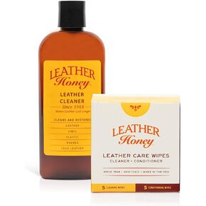 Leather Honey Combo Wipes with 8oz Cleaner