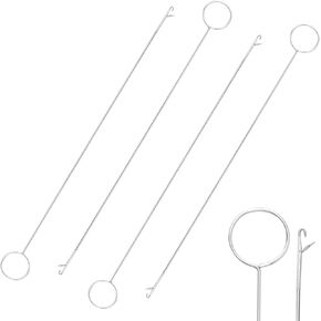 4PCS Loop Turner Tool for Sewing Tool & Silicone Beads, Knot-Grippers-Tool & Drawstring Threader Tool, Crochet Sewing Concepts& Tongue Crochet Tool for Fabric Belts Strips, 26.5 cm/ 10.4 Inch