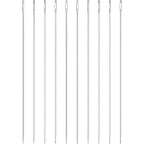 uxcell 50Pcs Large Eye Needles, 5.91" 1.6mm High Carbon Iron Embroidery Thread Needle Sewing Big Eye Needle Knitting Needles for Hand Sewing Art Crafts, Silver