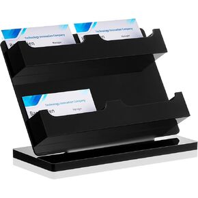 حامل بطاقة العمل للمكتب Acrylic Business Card Display Pusiness Display Stand متعددة منظمات بطاقات العمل لمعرض اجتماع المكتب (Clear ، 12 plots)