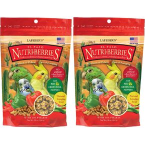 لافبر من El Paso Nutri-Berries Pet Bird Food ، المصنوع من المكونات غير المعدلة وراثيًا ومكونات من الدرجة البشرية ، للطيور الصغيرة ، 10 أوقية (حزمة 2)