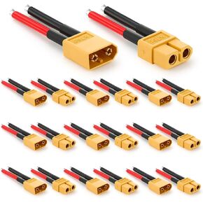 Frienda 10 أزواج XT60 موصل التوصيل الإناث والذكور مع سلك سيليكون 14AWG ل RC Lipo بطارية الكابل بدون طيار قارب السيارة