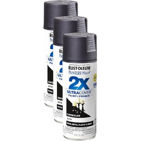 Rust-Oleum 249844 Painter's Touch 2x Ultra Cover Pray Paint ، 12 OZ ، Satin Canyon Black (حزمة 3)