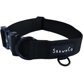 طوق الكلب الكلب Shawnco Basecamp ، قاطع ، طوق للكلاب التكتيكية القابلة للتعديل ، القابل للتعديل ، مع مشبك معدني للكلاب المتوسطة والكبيرة (Moonglow ، S)