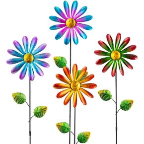 2 Pack Sunflower Wind Spinner, Sunflowers Pinwheels for Yard and Garden in Kuwait