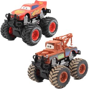 2-Pack Car 3 Toys, Movie Car Toys, Trailer Mater, McQueen,Wild Big Wheel Toy Car