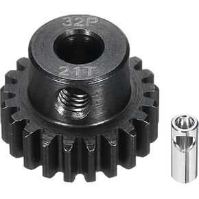 32P Steel Pinion Gear Set 38T for 5mm Shaft Hardened Steel Pinion Gear with Shaft Coupler Connector for RC Motor