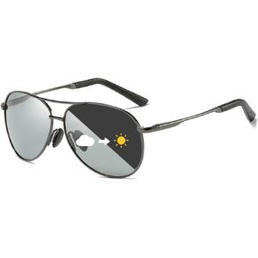 Photochromic Polarized Sunglasses Day And Night Driving Eyewear Anti Glare Blue Light Blocking For Men Women UV Lens