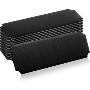 Therwen 15 PCS 3 W × 1 H أسماء الأسماء المحفورة بالجملة المعدنية الدائمة لوحة اللوحة الزاوية التي حققت زاوية ليزر نقش الفراغ