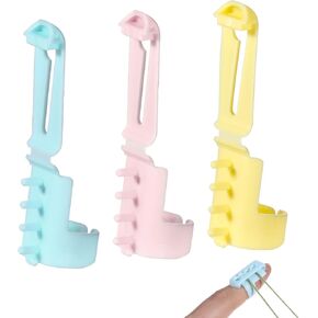 Yarn Guide Ring for Crocheting, Plastic Yarn Guide Adjustable for Yarn Guide Ring Crocheting Knitting Tool Crafts Accessories for Mom, Women (3PCS)