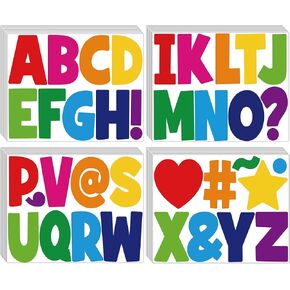 40 Sheets Large Letter Stickers 360 Pcs Bulletin Board Letters 4 Inch Alphabet Stickers Self Adhesive Vinyl Waterproof Sticker Letter for Poster Classroom School Crafts Window Home Door Gold
