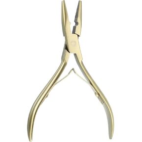 Harfington تمديد الشعر كماشة 5 "أداة امتداد الشعر الفولاذ المقاوم للصدأ أداة multi وظيفية microlinks امتدادات الشعر كماشة للربط الدقيقة امتداد ريش الدائري ، الأسود