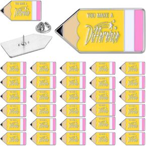 Tondiamo 36 PCS Teacher Enduction Pins Bulk Teacher Enamel Lapel PIN Make A De -Button Button Pins موظفو الموظف شكرًا لك هدية نهاية العام للمعلمين مدرسة الطلاب