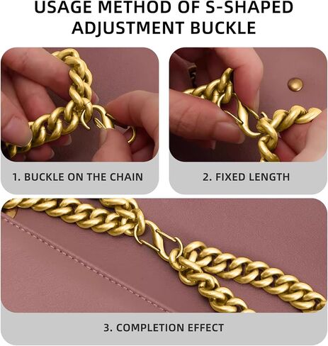 jiesinlov 2 Pcs Bag Chain Shoulder Strap Shortening Buckles,Shorten Strap for Handbag in Kuwait