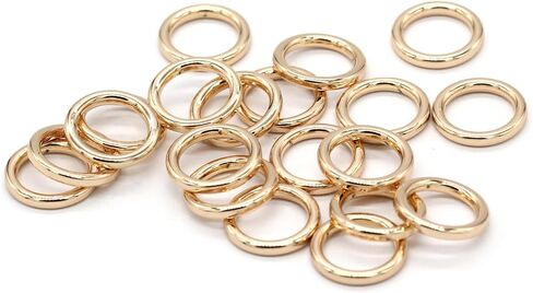 20pcs 10 ملم معدن O حلقات ، دبابيس حلقة من سبيكة الزنك الدائرية للملابس ، الحقائب ، الأحزمة ، الحرف اليدوية (أبيض فاتح) in Saudi Arabia