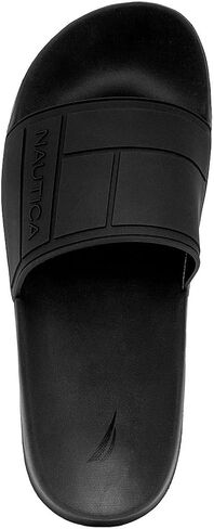 Nautica Men's Open Toe Slide Sandals - Comfortable Indoor & Outdoor Shower Slippers in Kuwait