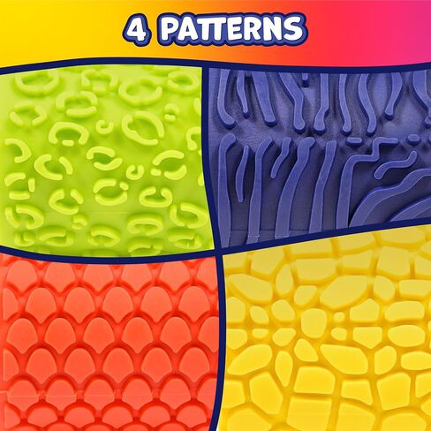 جاهز 2 Learn Paint & Dough Animal Rockers - مجموعة من 4 قوام - ملحقات PlayDough - لوازم فنية سهلة القوس - طوابع الطلاء للأطفال - أدوات الطين للأطفال in Kuwait