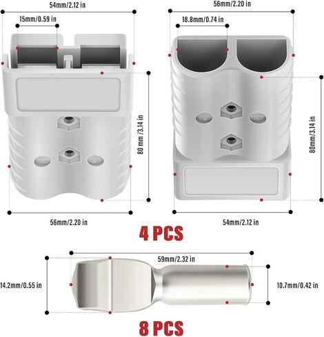 2pcs Battery Quick Connect/Disconnect Connector Kit, 350Amp Battery Connector 2/0 AWG Terminal for Car in Saudi Arabia