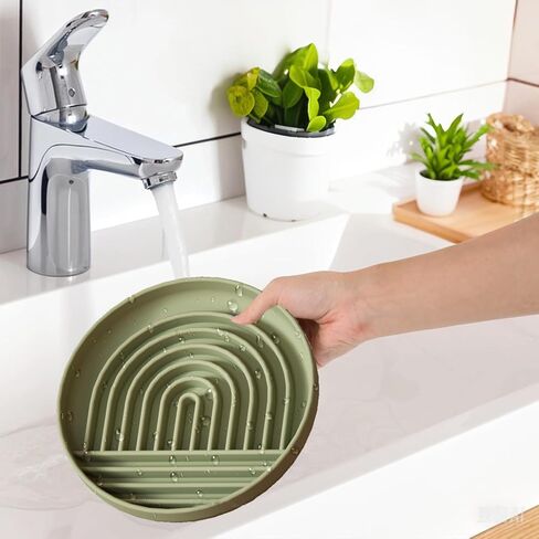YINGFAN Slow Feeder Dog Bowls, Silicone Non-Slip Dog Slow Feeder Bowl, Puzzle Slow Eating Bowl for Medium to Small Dogs, Easy to Clean & Dishwasher Safe, 2 Cup, Green in Kuwait