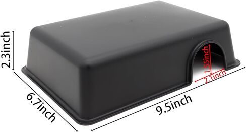 Reptile Hide Box Snake Hide Feel Secure and Safe, Gecko Hide (Black, Large 2 Pcs) in Kuwait