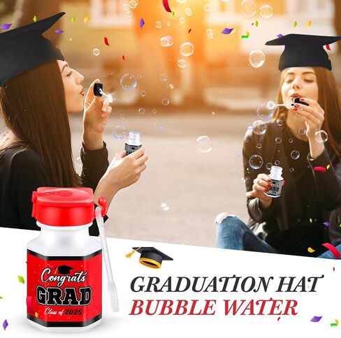50 PCS Bubble Bottles Mini Class of 2025 Bubble Bubble Wands Bulk Toys to Cratrats Gradie Goodie Filler Cermony Party Favors (Gold) in Kuwait