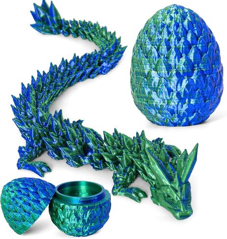 ثلاثية الأبعاد المطبوعة Dragon Egg - سلة عيد الفصح ، هدية لعبة تململ للأطفال والكبار (متعدد الألوان) in Kuwait