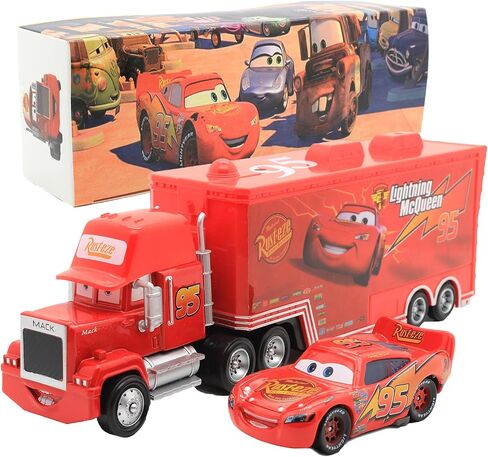 Car 2 3 Toys, Truck and Car Set, Movie Car, Metal and Plastic Material, Children's Christmas and Birthday Gifts (Mack Truck Uncle) in Saudi Arabia