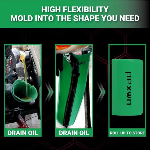 Flexible Oil Funnel Reusable, Oil Change Draining Tool Spill-Free, Form a Funnel, Folding Funnel, Flexible Drain Tool, Flexible Funnel for Oil Draining and Oil Filling in Saudi Arabia