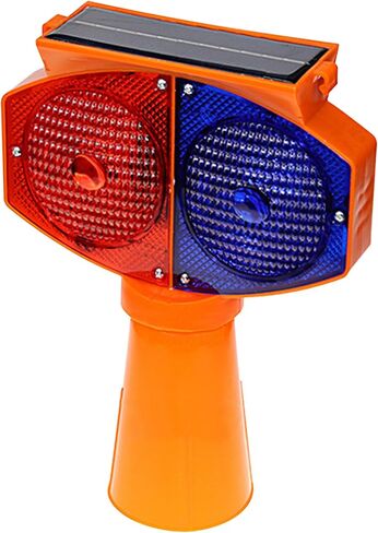 Solar Strobe Warning Light,High Bright Outdoor LED Flashing Light Waterproof, 2 Mode Construction Safety Traffic Light, Red & Blue Flash Light for Construction Traffic Safety Sign Traffic Dock in Saudi Arabia