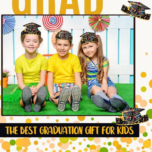 60 Pcs Preschool Paper Graduation Crown for Kids Graduation Caps Hats for Students Grad Decorations in Kuwait