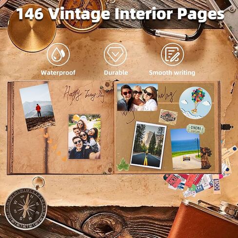 Our Adventure Book Scrapbook, Photo Album 146-Page, Retro Embossed Travel Scrapbook, Up Memory Book for Couples, Gifts, Anniversary, Wedding (8.9 * 7.7 in) in Saudi Arabia