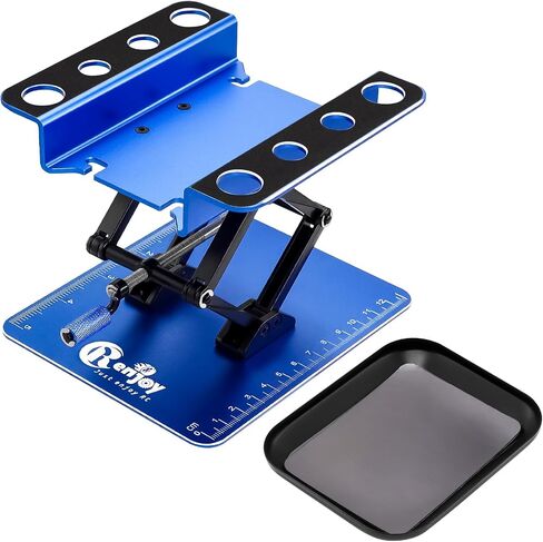 RC Car Work Stand Aluminum Repair Workstation Lift Lower with Screw Tray for Traxxas TRX4 Axial Arrma Redcat Losi 1/8 1/10 1/12 1/14 1/16 1/18 1/24 RC Car Tool Set (Red) in Saudi Arabia