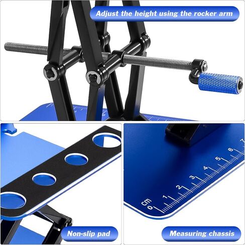 RC Car Work Stand Aluminum Repair Workstation Lift Lower with Screw Tray for Traxxas TRX4 Axial Arrma Redcat Losi 1/8 1/10 1/12 1/14 1/16 1/18 1/24 RC Car Tool Set (Red) in Saudi Arabia