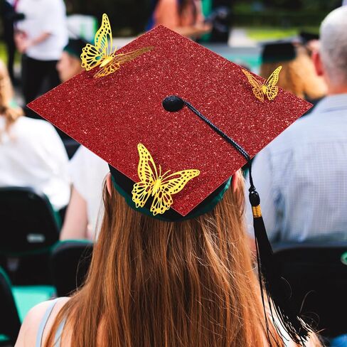 12 Sheets Glitter Construction Paper for Graduation Cap Decoration 10 x 10 Inch Colorful Cardstock Grad Cap Cover Card Stock for Graduation Hat Topper Craft DIY(Elegant Color) in Saudi Arabia