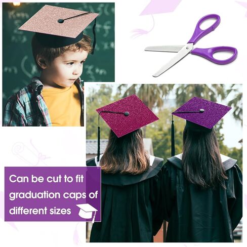 12 Sheets Glitter Construction Paper for Graduation Cap Decoration 10 x 10 Inch Colorful Cardstock Grad Cap Cover Card Stock for Graduation Hat Topper Craft DIY(Elegant Color) in Saudi Arabia