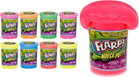 Ja-Ru Flarp Noise Pitty for Kids Cloud & Scated (وحدة واحدة باللون المتنوع) | صانع الضوضاء FARRT SLIME ، معجون سحابة ناعمة بألوان النيون لعبة الإجهاد الكبير للبنين والبنات والبالغين. in Kuwait