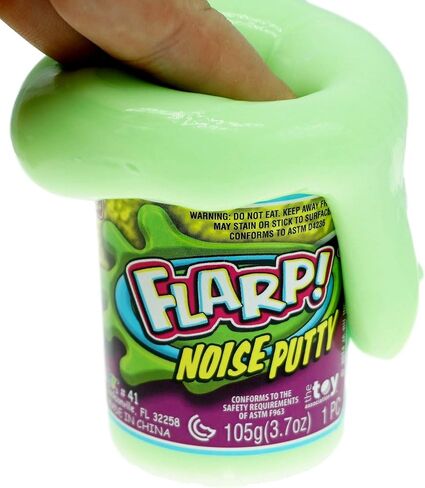 Ja-Ru Flarp Noise Pitty for Kids Cloud & Scated (وحدة واحدة باللون المتنوع) | صانع الضوضاء FARRT SLIME ، معجون سحابة ناعمة بألوان النيون لعبة الإجهاد الكبير للبنين والبنات والبالغين. in Kuwait