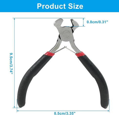 9.5cm/3.74" End Cutting Pliers for Jewelry Making, Bull Nose Pliers, Fret Wire Cutter, Nail Puller Tool for Carpenter, End Nippers for Zipper Install Stops, Wire Cutting in Kuwait
