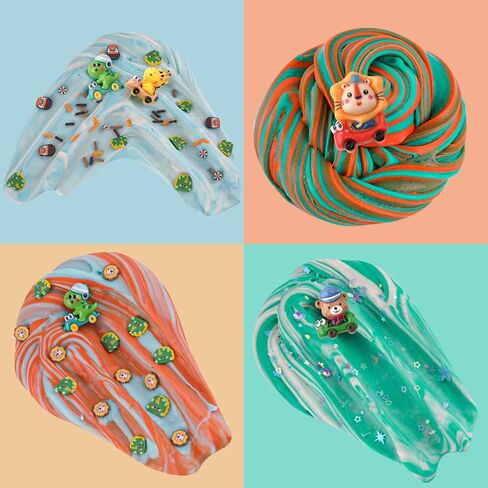 4 Pack Autumn Butter Slime, Super Soft & Non-Sticky Slime Kit for Girls & Boys, Slime Party Favors for Kids, Sensory Toys Holiday Birthday Easter Hallowmas Christmas Girls Gifts & Boys Gifts in Saudi Arabia