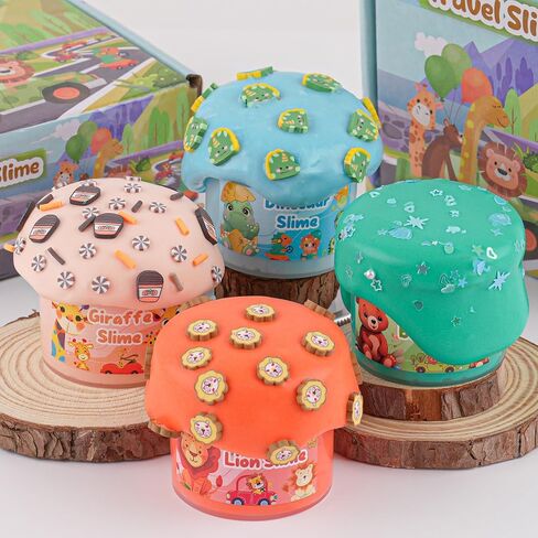 4 Pack Autumn Butter Slime, Super Soft & Non-Sticky Slime Kit for Girls & Boys, Slime Party Favors for Kids, Sensory Toys Holiday Birthday Easter Hallowmas Christmas Girls Gifts & Boys Gifts in Saudi Arabia