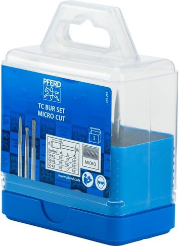 5 Piece Bur Set - 1/4" Shank Plastic Case, INOX Cut in Kuwait