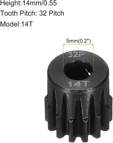 مجموعة ترس 32p الصلب 38T لعمود 5 مم صلابة ترس الصلب مع موصل مقرنة رمح لمحرك RC in Kuwait